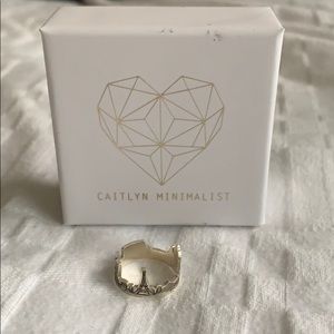 Caitlyn Minimalist Silver Paris Ring with Box
